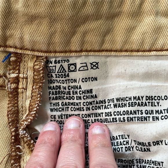 BDG Low Rise Dolphin Tan Distressed Oversized 100% Cotton Jean Shorts Size 27 - Picture 4 of 7